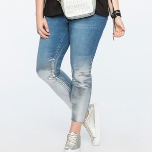 ELOQUII Metallic ombré jeans